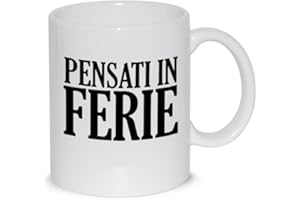 thedifferent Tazza Colazione Latte thè Mug Relax con grafica simpatica - Pensati in Ferie - lavoro smart working idea regalo compleanno natale