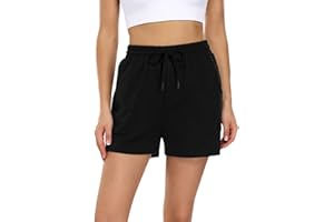 FGFD&OU Pantaloncini Donna Cotone Pantaloncini Sportivi da Corsa Pantalone Corti Tuta Traspirante JoggingShorts Allenamento Palestra da Yoga e Fitness e Tennis per L'Estate