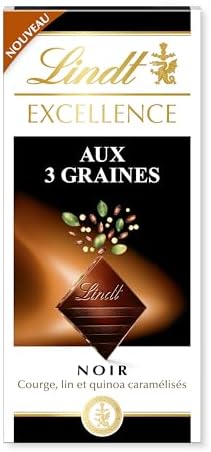 Lindt - Tablet EXCELLENCE Nero con 3 semi - Cioccolato Nero, 100 g