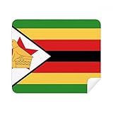 Tamaño: 15 X 18 cm DIYthinker Zimbabwe la Bandera Nacional de África País Teléfono Limpiador de Pantalla Trapo de Limpieza de los vidrios 2pcs Tela del Ante