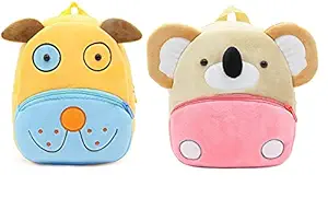 Blue Tree Kids School Bag Soft Plush Backpack Cartoon Bags Mini Travel Bag for for Girls Boys Toddler Baby Cute Dog & Koala