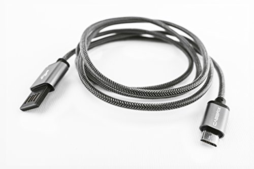3 x 1 Meter CABBRIX Micro USB Daten-/Ladekabel mit beidseitig verwendbarem USB Stecker aus Aluminium gefertigt zum Laden und zur Datenübertragung für Samsung Galaxy S3 S4 S5 mini S6 S7 Edge A3 A5 J5 Note 4 5, Huawei P8 Lite Mate 8, Lumia 650, Sony, Android, Gamepad Controller XBOX PS4 - 3