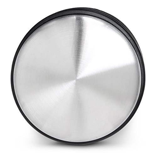 Relaxdays Türstopper, Edelstahl, Hoch, Für schwere Türen, Gummi-Schutz, HBT: ca. 75 x 68 x 68 mm, silber - 4