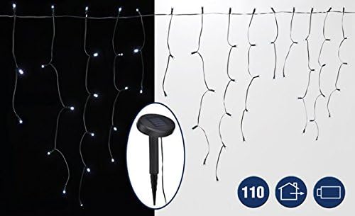 Gravidus Solar 110 LED Curtain Fairy String Lights Christmas Lights