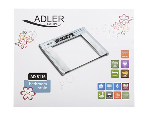 Adler AD 8116 Digitale Personenwaage mit Körperfett/Körperwasser/Knochengewebe - 5