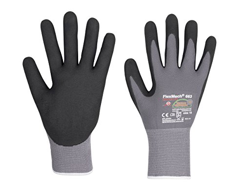 10 Paar FlexMech 663 Größe 9 Montagehandschuhe Arbeitshandschuhe Mechaniker