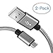 Price comparison product image Fundro Samsung charger cable, Micro USB Kabel (2-Pack 3ft) Sync and Fast Charging Nylon Cord for Samsung Galaxy S7 Edge/ S7 S6 Note 5, Nexus, Android Charger and More (Silver)