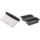 Amazon Basics Teglia da pane con rivestimento antiaderente, in acciaio al carbonio, dimensioni: 23,5 x 12,7 cm, confezione da