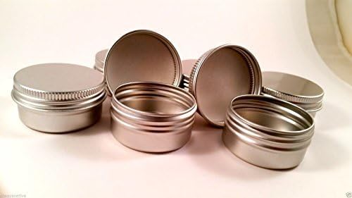 Empty Screw Top Round Tin Containers for Lip Balm, Crafts, Cosmetic, Candles, Storage Kit 1/2 Oz (35) by Bottles And Tins