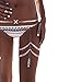 LHWY 1 Set/4Pcs Fashion Body Art Removable Beautiful Bronzing geometry Waterproof Originality Tattoo Stickers