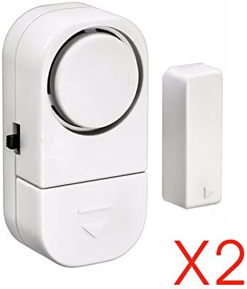 Shop Story – Pack of 2 – Mini Alarm for Home Door Window Glass but also for Car Truck Caravan Motorhome Adhesive – Intruder Protection – Wireless Detector 90 dB and Lock Anti Thief