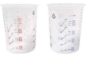 Yuemsh 25 Tasses de MéLange de Peinture en Plastique Conteneur de MéLange de 600 ML pour Un MéLange PréCis de Peinture et de Liquide (Couleur AléAtoire)