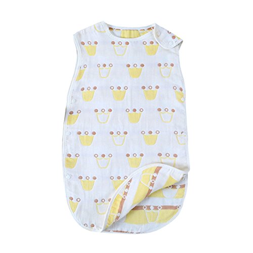 Preisvergleich Produktbild Zhuhaixmy 6 Schicht Baumwolle Gaze Baby Schlafsack Ärmellos Tragbar Decke Nachtwäsche