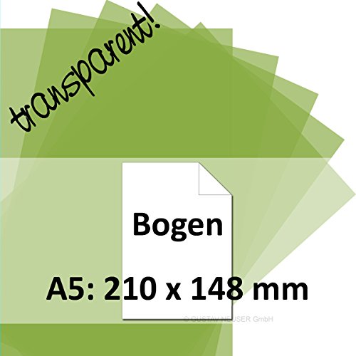 50x Artoz Perga Pastell - DIN A5 Bogen 100 g/m² - limone - transparentes Papier - geliefert in Original Artoz PURE Box!