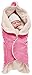 Wallaboo Baby Blanket Nore, Superb Quality blanket, 85cm x 85cm, Stylish & Durable Faux Suede with Warm and Soft Shearling Inner, Sweet Pink