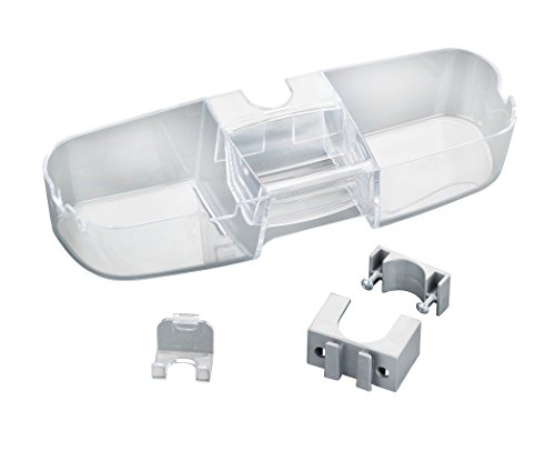 Wenko 22796100 Duschstangencaddy Premium Duschregal mit 3 Fächern und Haken, Kunststoff, transparent, 12 x 36 x 7,5 cm