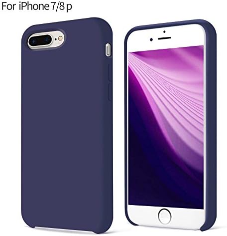 CANI iPhone 8 Plus Case, iPhone 7 Plus Case Anti Scratch Cover Gel Rubber with Soft Microfiber Cloth Lining for iPhone 7/8 Plus Blue