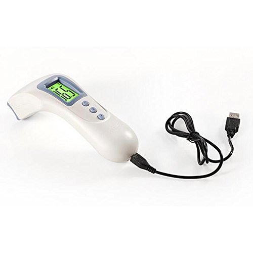 Preisvergleich Produktbild USB Infrarot Ohrthermometer Stirn , Dreifarbige Hintergrundbeleuchtung Geeignet für Baby, Kleinkind, Kinder und Erwachsene