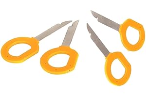 Sound-way 4 clés de démontage d'extraction autoradio renforcé Compatible avec Volkswagen VW, Seat, Audi, Skoda, Ford