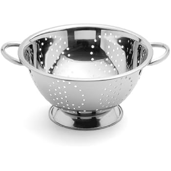 Scolapasta da cucina in acciaio inox per riso, verdura, frutta, 22 cm