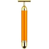 Dealsure Face Massager Machine for Facial – Electric Gold Face Massager – T-Shaped Portable Anti-Aging 24K Gold Facial Massag