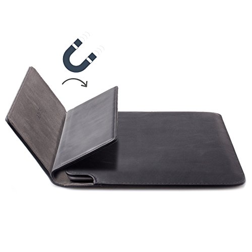 Apple iPad Air 2 Case | Samsung Galaxy Tab S3 und S2 9.7 Tasche | passend für 8.0 bis 10.1 Zoll Tablets | Puppy Optik schwarz | iCues Piquante Etui | weitere Leder-Imitat – und Farbvarianten verfügbar | universelle Schutz-Hülle mit Geschenk-Box - 4