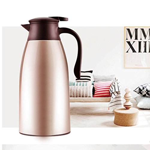 examen Accueil 304 en acier inoxydable d'eau chaude de conservation de chaleur de haute capacité d'isolation de pots de cuisine de restaurant de cuisine de cuisine de pot chaud en verre 1.9L UOMUN ( Couleur : B )