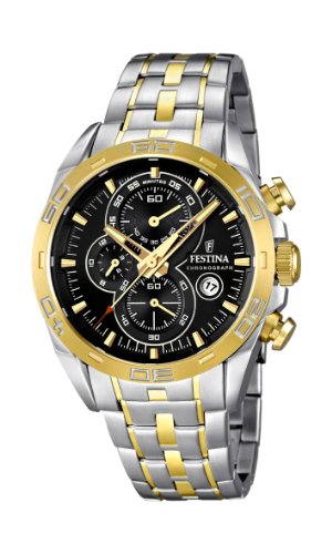Festina Herren-Armbanduhr XL Analog Quarz Edelstahl beschichtet F16655/5 Festina Herren-Armbanduhr XL Analog Quarz Edelstahl beschichtet F16655/5