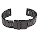 Produktbild Time4Deals® 18 20 22 24mm Edelstahl-Uhrenarmband-Bügel-Double Lock Flip-Armband (Schwarz, 20MM)