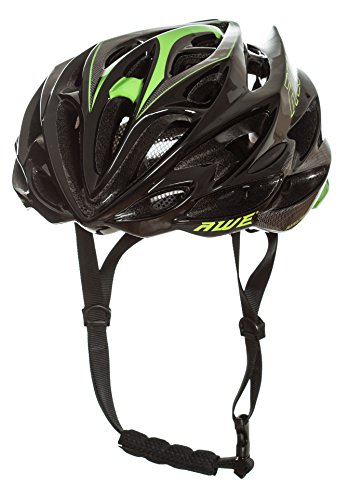 AWE® AWESpeed™ In-Mould Helm Erwachsene Männer Straßen-Radsport 58-61cm Schwarz-Grün-Carbon - 7