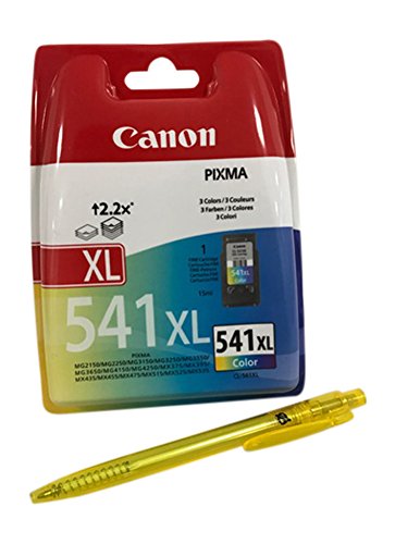Original Druckerpatronen für Canon Pixma PIXMA MG2150, MG2250, MG3150, MG3250, MG3550, MG3650, MG4150, MG4250, MX375, MX395, MX435, MX475, MX515, MX525, MX535 inkl. Kugelschreiber (Color XL)