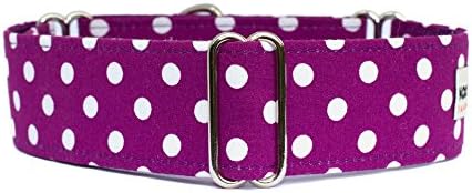 Noddy &amp; Sweets Martingale Collar [Polka Dots Deep Purple] - Medium 5cm Width