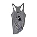 Produktbild OSYARD Damen Mädchen Mode Bluse mit Katze Drucken Lässige Tank Top ärmelloses Weste O-Ausschnitt Freizeit T-Shirt