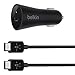 Price comparison product image Belkin 27 W USB-C Car Charger + 1.2 m USB-C to USB-C Cable (USB-C PD, Charges MacBook Pro, Galaxy S8, Galaxy Note 8.0 and Other Compatible Devices) - Black