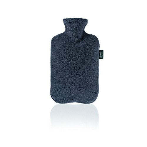 Fashy Hot Water Bottle with Fleece Cover 2 L Charcoal Grey