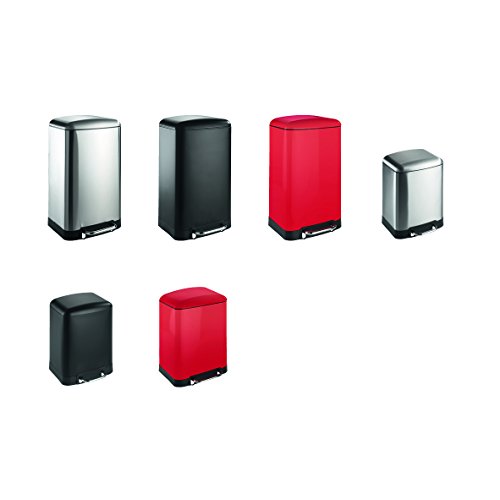 Wenko 21766100 Treteimer Studio Easy-Close mattiert – Absenkautomatik, Anti-Finger-Print, Fassungsvermögen 6 L, Edelstahl rostfrei, 23 x 32 x 22,5 cm, satiniert - 3