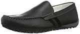 Gepolsterte Lederdecksohle Geox Herren U SNAKE MOC ART.U Mokassin, Schwarz (BLACKC9999), 43 EU