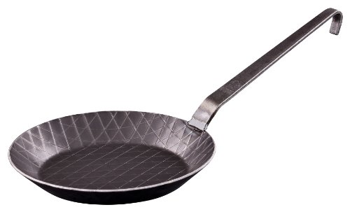 GRÄWE Schmiedeeiserne Bratpfanne Ø 20 cm, mit Hakenstiel, inkl. Pfannenwender – Made in Germany - 2