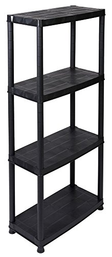 Praktisches Regal für Haushalt, Büro, Keller, Werkstatt oder Garage – 4 Böden mit je 25kg – in Schwarz! - 2