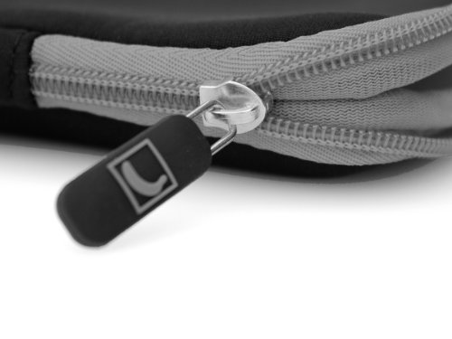 COOL BANANAS RainSuit Stripes Tasche für Apple MacBook 12 Zoll | Sleeve aus hochwertigem Neopren | wasserabweisend | spritzwasserschutz | leicht zu reinigen | Hülle für höchsten Schutz | Schwarz - 2