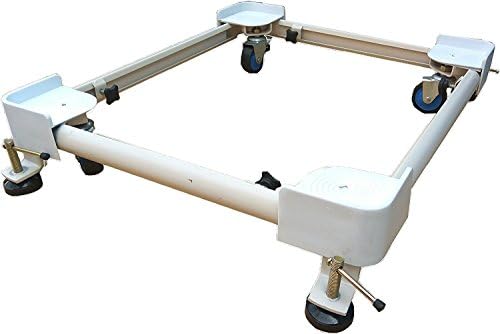 Rissachi Adjustable Front/Top Load Heavy Duty Washing Machine & Refrigerator Stand,(Length: 20"-32" Breadth: 17"-26")