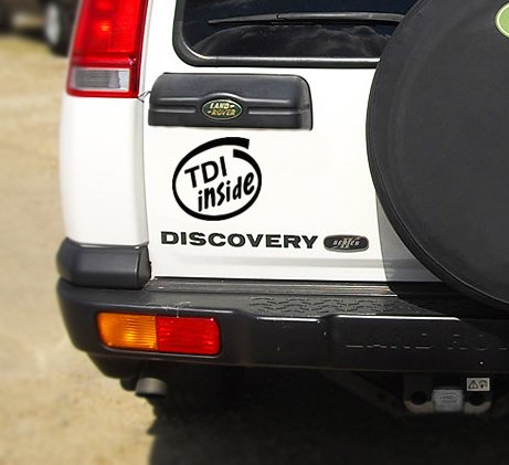 MR WHEEL TRIMS - Adesivo per auto con scritta "TDI inside"