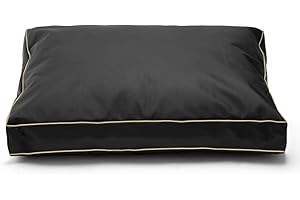 Dalema Bezug für Hundebett, 111.7x81.3x10.2 cm (LxBxH), wasserdicht, befüllbar, 600D-Oxford-Gewebe, waschbar und abnehmbar, orthopädisch, Haustierbett-Matratzenbezug, schwarz. Nur Bezug.