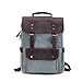 Produktbild Leder Rucksäcke Herren, Canvas Rucksack Vintage Daypacks Große Kapazität 15,6 zoll laptop Tagesrucksack für Uni Büro Sportrucksack Reisetasche,Blassgrün