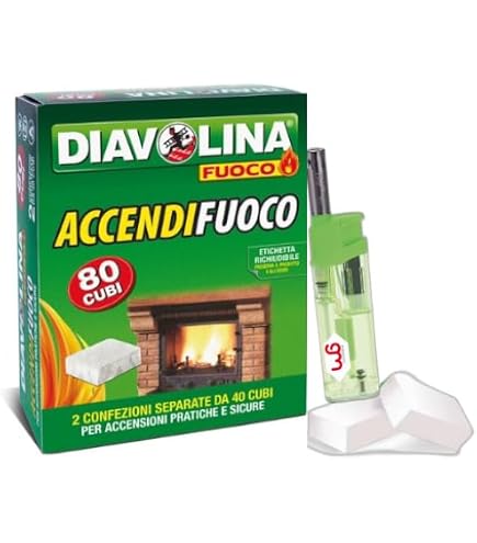 x Accendifuoco Ecologico 32 Cubetti Accendi Brace Barbecue Camino Stufe