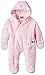 SALT AND PEPPER Baby Girls NB Jumpsuit L.Friends Plüsch Plain Hooded Long Sleeve Snowsuit, Pink (rose 802), 3-6 Months (Manufacturer size: 68)