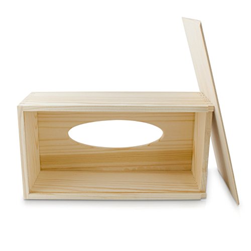 Universal Box aus Holz für Kosmetiktücher – Kiefer Naturbelassen Unbehandelt – ca. 25 x 13 x 9 cm – Venkon - 7