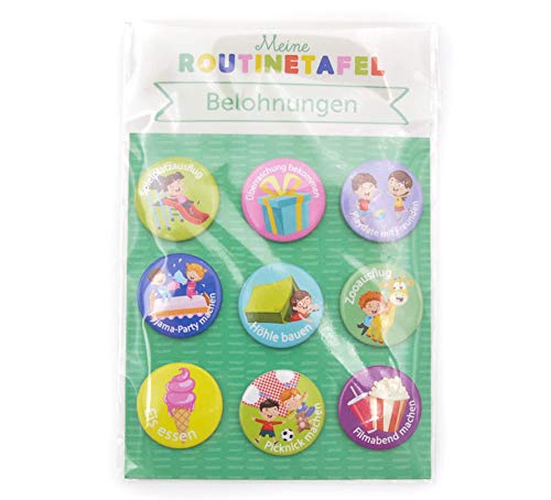 PinkMausi 9 Belohnungen Magneten - Tolles Extra & Add-on Belohnungstafel - Magnetisch & auf Deutsch - Für Mädchen & Jungen
