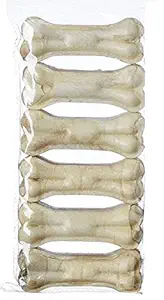 Dog Lovers Rawhide Pressed Chew Bone (3-Inch) - Pack of 6 Pieces
