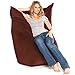FunkyBuys® BROWN Fabric Gaming Bean Bag Designer Reclinear Chair Cotton Large Beanbag Lounger w/o Beans COVER ONLY
